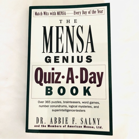 The MENSA Genius Quiz-A-Day Book by Dr. Abbie F. Salny Paperback Book - Picture 1 of 6